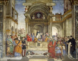 La Dispute de saint Thomas, chapelle Carafa, Santa Maria sopra Minerva, Rome, 1488-93